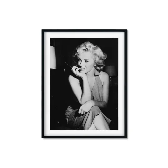 Marilyn Monroe Iconic Black and White Photo Movie Poster Print.