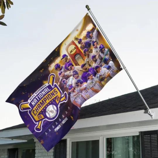 Discover LSU Tigers Baseball 3D House Flag