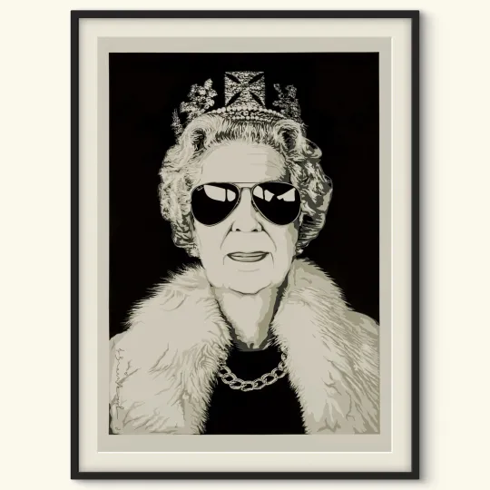 Discover Mr. Brainwash "Queen Aviator" Signed edition.  Wall Art Very Rare Print.
