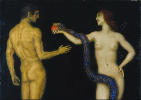 Discover Franz von Stuck: Adam & Eve, Archival Quality Fine Art Print, Size A3.