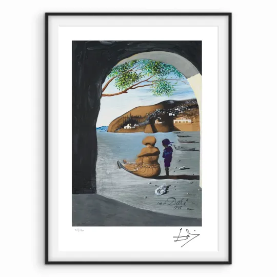 Discover Salvador Dali Signed- Mysterious Mouth Appearing in the Back of My Nurse -Cert