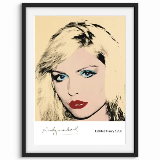 Discover Andy Warhol  - Debbie Harry 1980 Signed Print, Size A3.