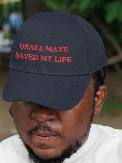 Discover Drake Maye Saved My Life Dad Hat | Funny Hat Gift For Patriots Fan | New England Football Apparel