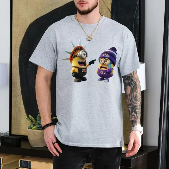 Discover Bengals Minions Football Shirt, Funny Minions T-Shirt