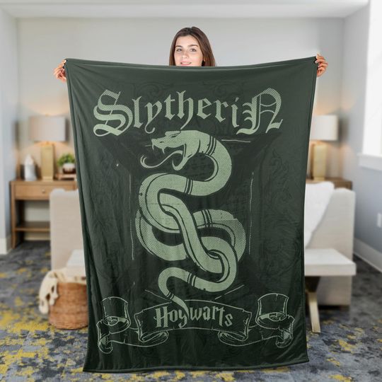 Discover Personalized Wizard Blanket with Name, Custom Valentine Gift, Magic Wizard Throw, Best HP Fan Gift, Magic School, School of Magic Gift