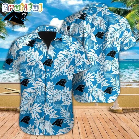 Discover Carolina Football Pantherss Team Hawaiian Shirt Short Sleeve Adult