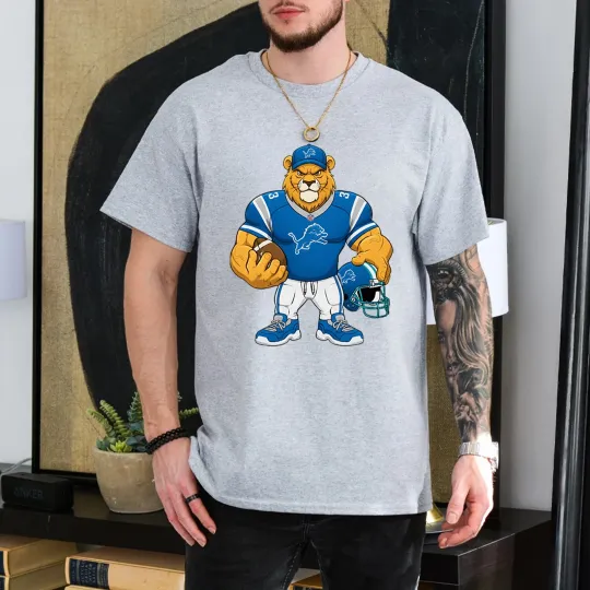 Discover Lions Mascots Football Team T-Shirt