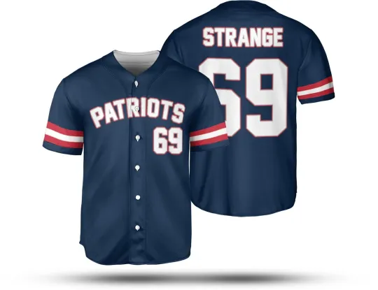 Cole Strange #69 Name and Number New England Patriots Team