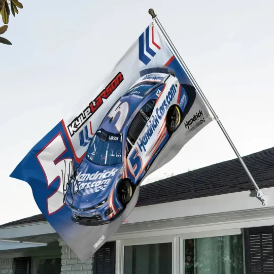 Kyle Larson Nascar Cup Series Champion 3D Double-Side House Flag