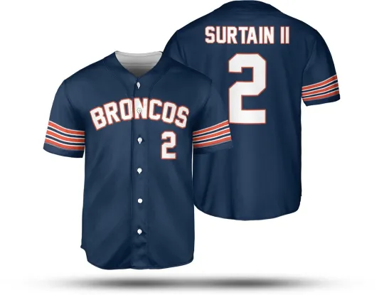 Patrick Surtain II #2 Name and Number Denver Broncos Team