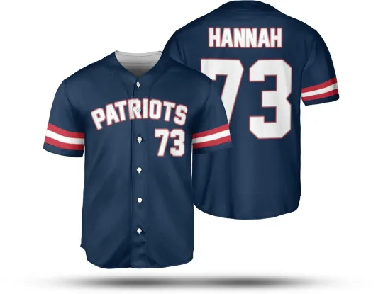 John Hannah #73 Name and Number New England Patriots Team