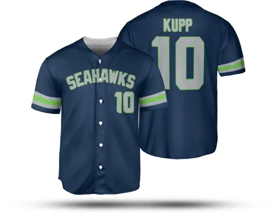 Cooper Kupp #10 Name and Number Seattle Seahawks Team