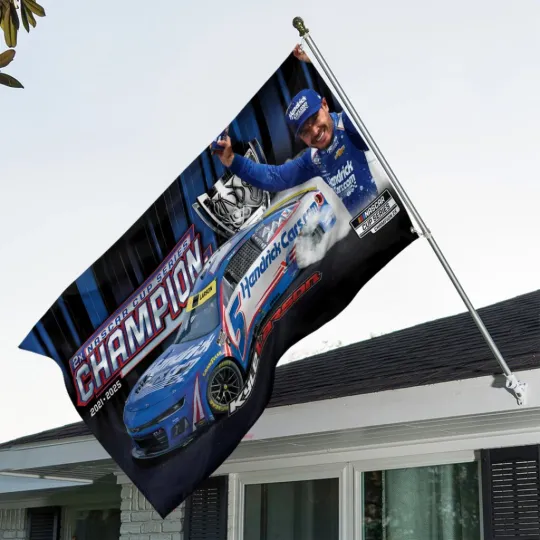 Kyle Larson Nascar Cup Series Champions 3D Double-Side House Flag