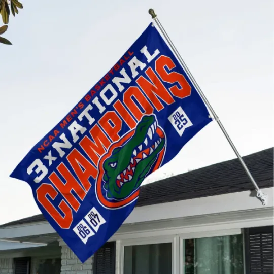 Florida Gators Men's Basketball 3D House Flag