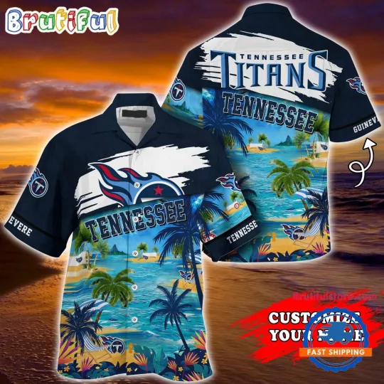 Discover Tennessee Football Team Titanss Palm Tree Hot Summer Hawaiian Shirt Gifts Sport