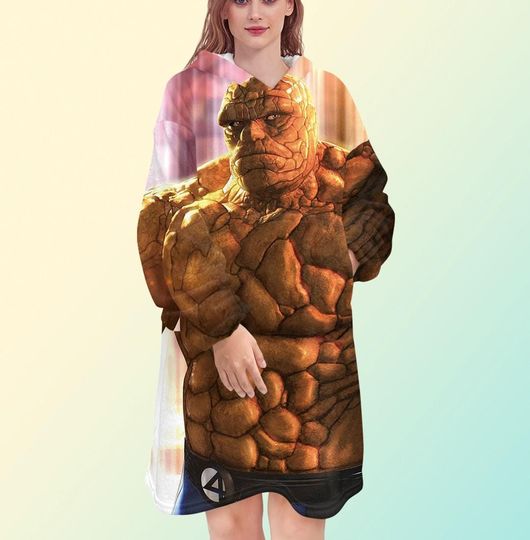Discover Fantastic 4 - Thing blanket hoodie, oversize fleece sweatshirt, Unisex