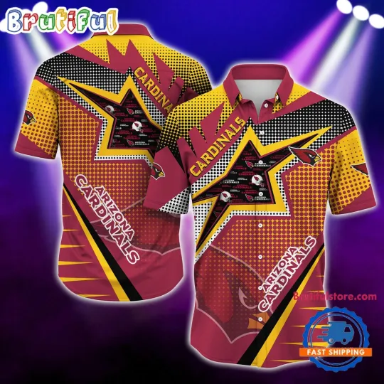 Discover Arizonna Football Team Cardinalss Special Star Hawaiian Shirts