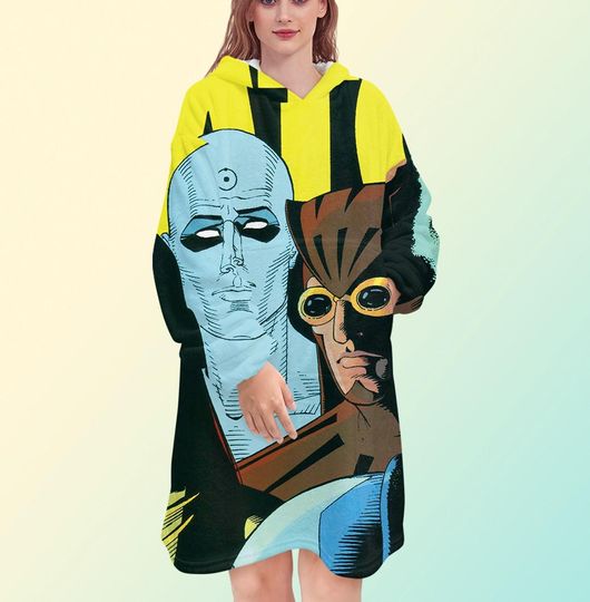 Discover Watchmen Doctor Manhattan blanket hoodie, oversize fleece sweatshirt, Unisex