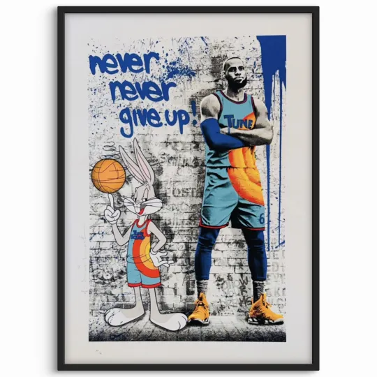 Discover Mr. Brainwash "Tune Squad" Signed edition.  Wall Art Very Rare Print.