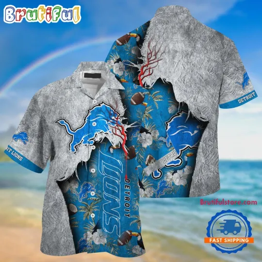 Discover Detroit Football Team Lionss Summer God Hawaii Shirt