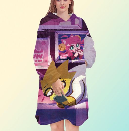Undertale Deltarune - Alphys Blanket Hoodie
