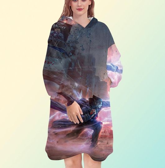 Tekken Blanket Hoodie, Jin Kazama Blanket Hoodie