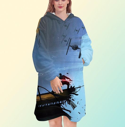 Discover Star Wars blanket hoodie, oversize fleece sweatshirt, Unisex