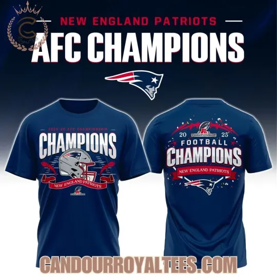 Patriots 2025-26 AFC Championship Champions 3D Shirt