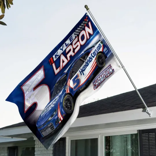 Kyle Larson 2025 NASCAR Cup Series Champion Double-Sided House Flag