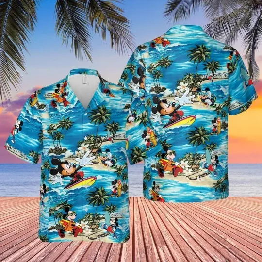 Discover Disney Mickey Mouse Summer Vibe Tropical Hawaiian Shirt