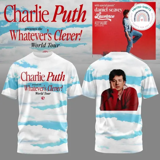 Discover Charlie P Whatevers Clever World Tour 3D Shirt