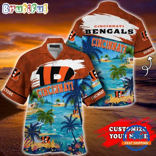 Discover Cincinnati Football Team Bengalss Palm Tree Hot Summer Hawaiian Shirt