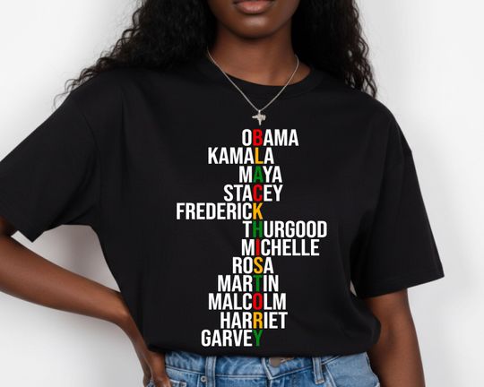Discover Black History Month Shirt, Black Pride Tee, Civil Rights Icons Top, Martin Malcolm Rosa Shirt, BHM 2026 Gift, Black History Teacher Shirt