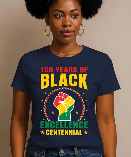Discover 100 Years of Black Excellence Shirt, Centennial 1926-2026 Custom Gift Graphic Tee, Personalized Black History Month Unisex Graphic T-Shirt