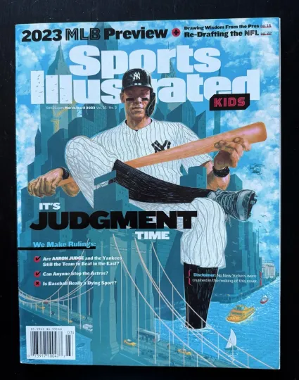 Discover AARON JUDGE 2023 Sports Illustrated for Kids Judge Messi Poster Uncut Card Sheet