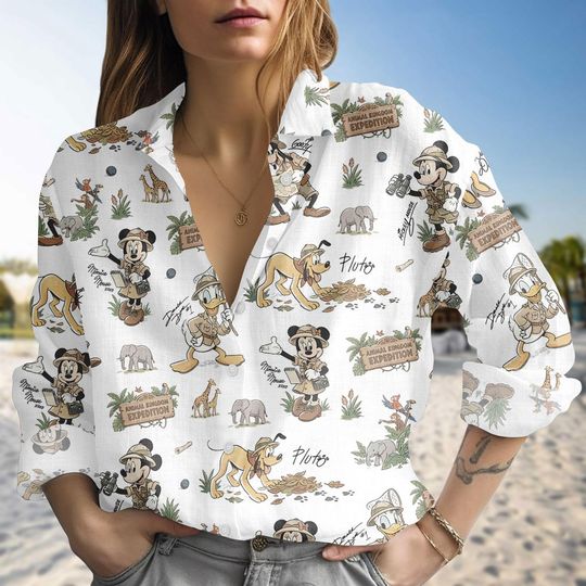 Discover Disney Let's Get Wild Blouse Shirt, Disney Animal Kingdom Shirt, Mickey And Friends Animal Kingdom Shirt, Disney Safari Mode Shirt