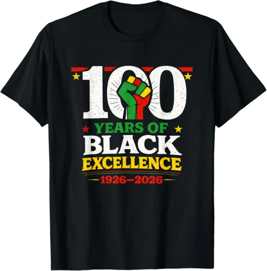 Discover 100 Years of Black Excellence Centennial Black History Month T-Shirt