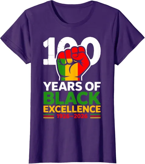 Discover Black Excellence 100 Years of Black History Month Ladies' Crewneck T-Shirt