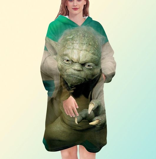 Discover Star Wars Yoda blanket hoodie, oversize fleece sweatshirt, Unisex