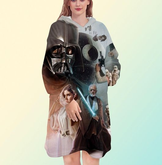 Discover Star Wars blanket hoodie, oversize fleece sweatshirt, Unisex