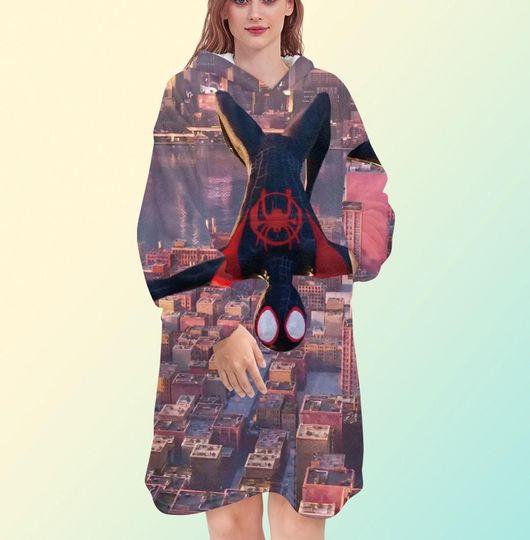 Spider-Man Into the Spider-Verse Blanket Hoodie