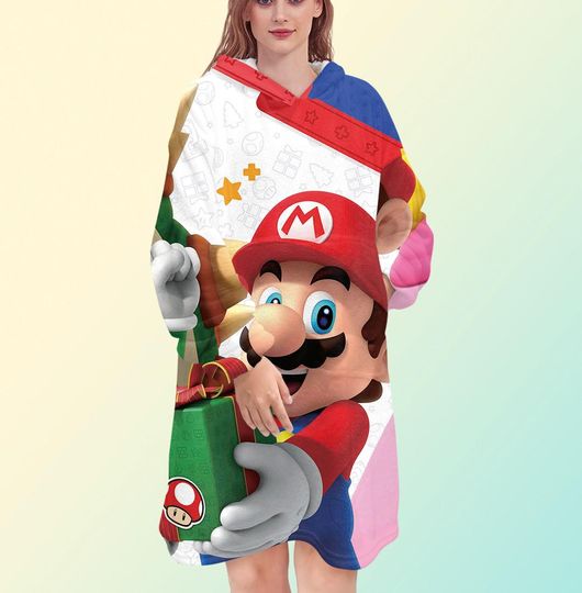 Super Mario Bros Blanket Hoodie