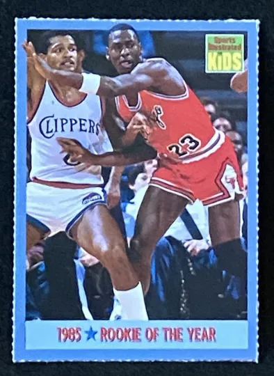 MICHAEL JORDAN 1998 Sports Illustrated for Kids #4 1985 NBA Chicago Bulls ROY