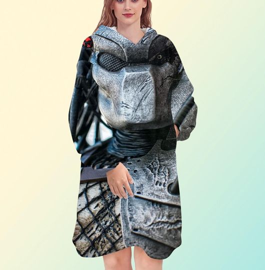 Discover Predator blanket hoodie, oversize fleece sweatshirt, Unisex