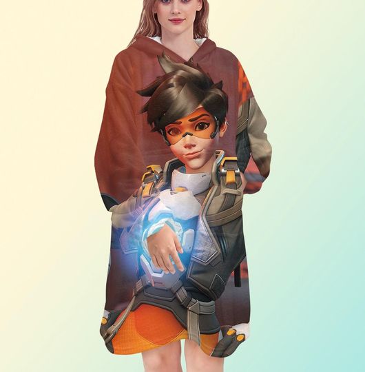 Overwatch 2 Tracer Blanket Hoodie