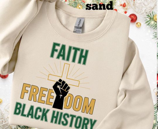 Discover Faith Freedom Black History Shirt, Christian Black History Month Tee, Gospel Pride Shirt, African American Faith Top