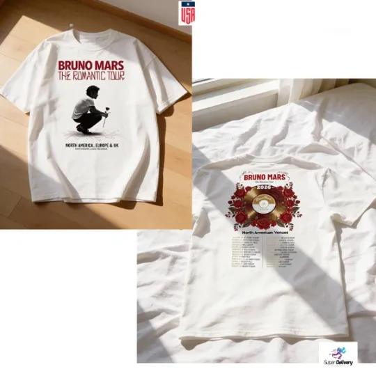 Discover Bruno Mars The Romantic Tour 2026 Shirt, Bruno Mars Concert