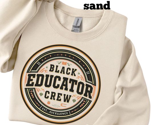 Discover Black Educator Crew Sweatshirt | Black History Month Teacher Shirt | Education Excellence Crewneck | Black Teacher Pride