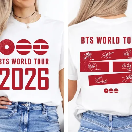 Discover BTS World Tour 2026 T-Shirt, Army Fan Merch, Bangtan Comeback Sweater, BTS Merc