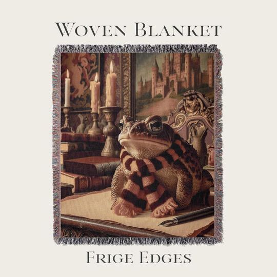 Hogwarts Toad Woven Blanket Hogwarts Tapestry Frog Blanket Toad Blanket Frog Tapestry Gift For Roommate Wizarding World